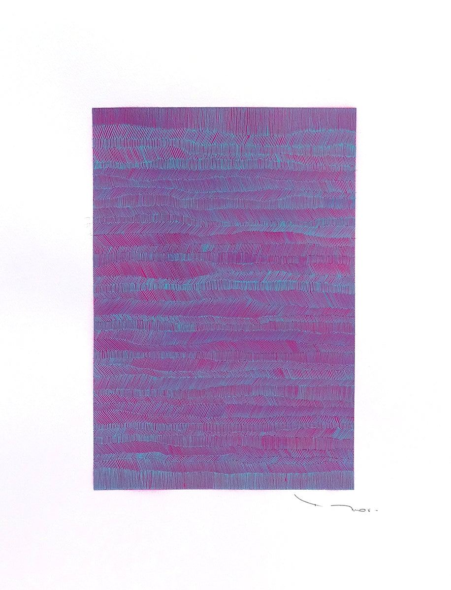 Tehos - Grand Carré long 2024-08 original signed abstract drawing