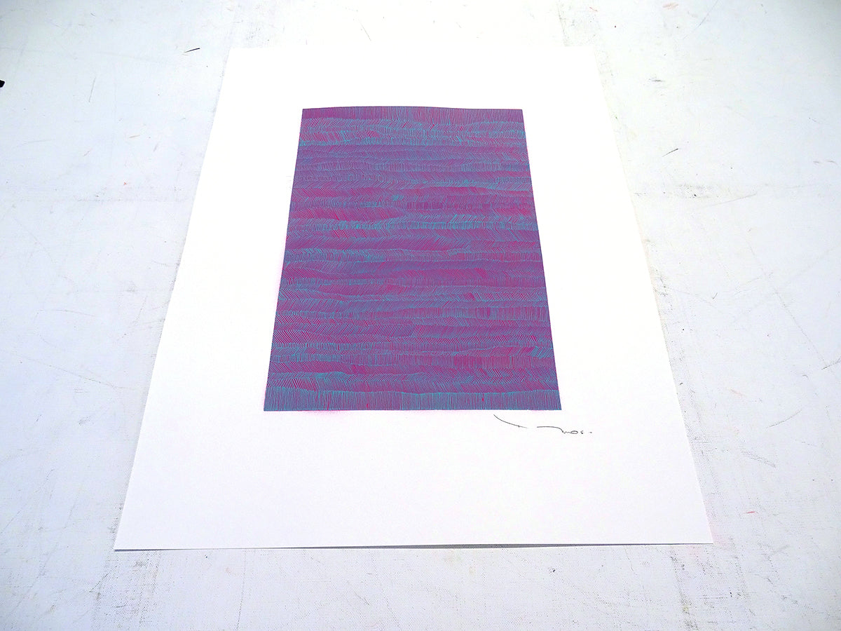 Tehos - Grand Carré long 2024-08 original signed abstract drawing