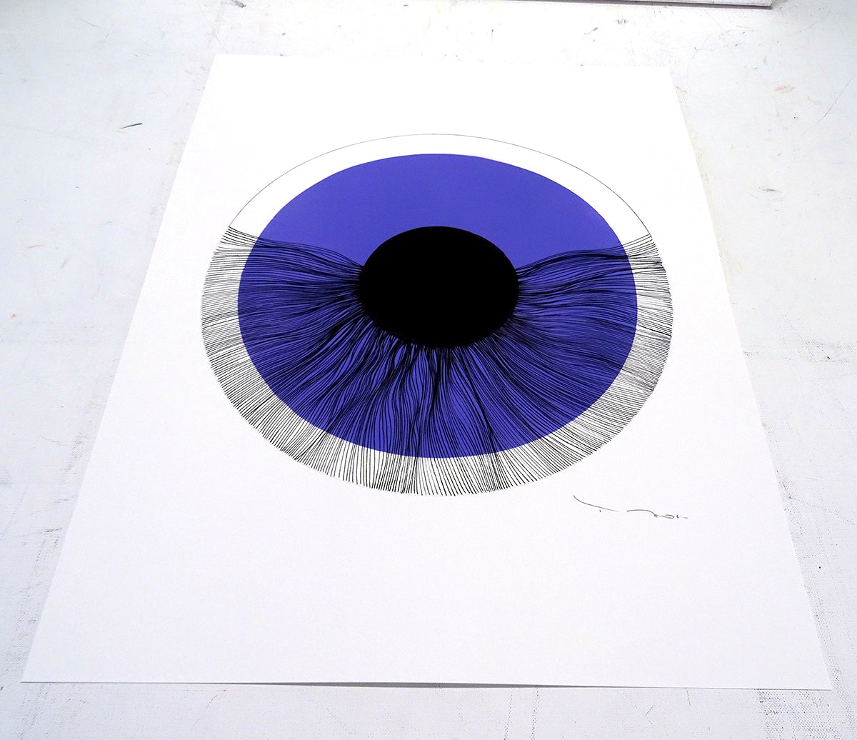 Tehos - Black eye 2024-C03 original signed drawing