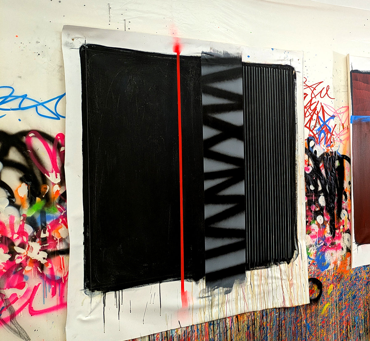 Tehos - Tableau art contemporain - Abstraction B01-2025