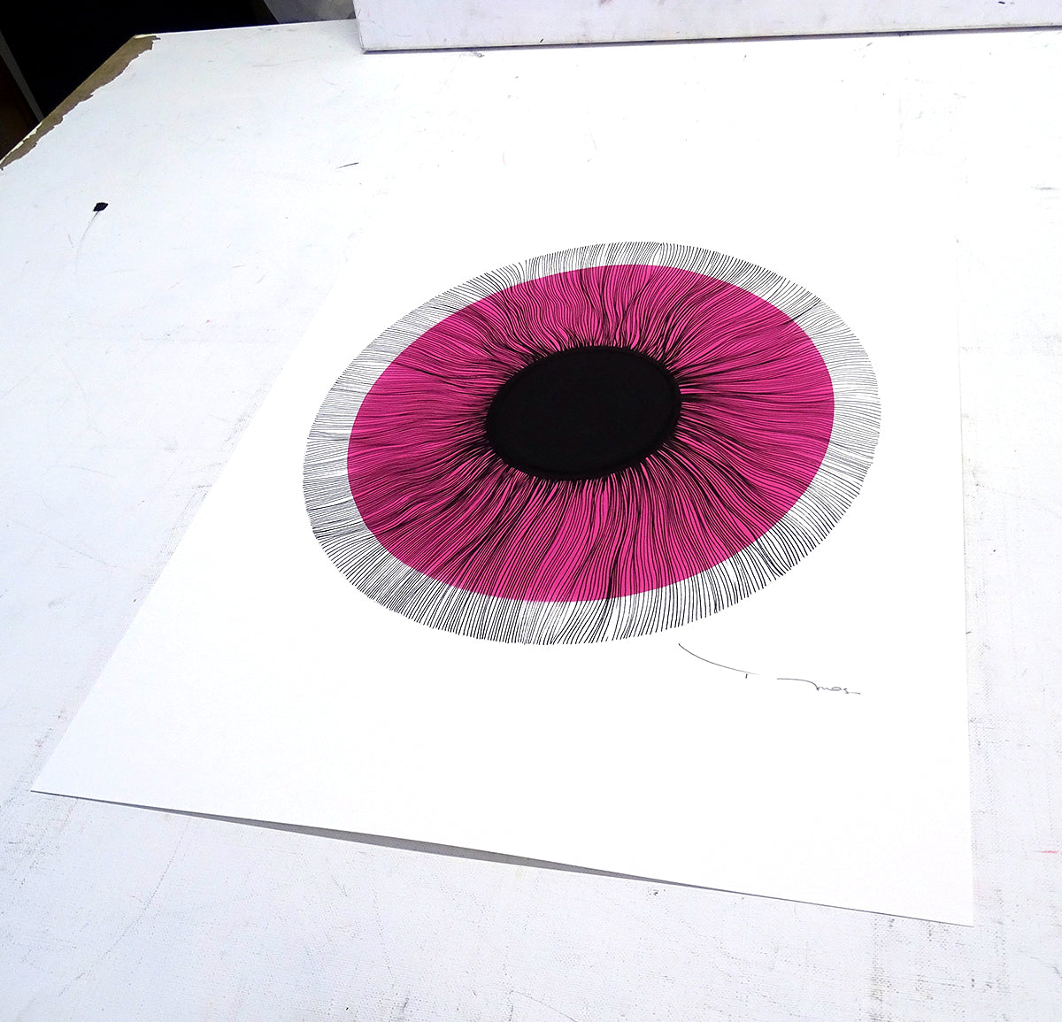 Tehos - Black eye 2024-C01 original signed drawing