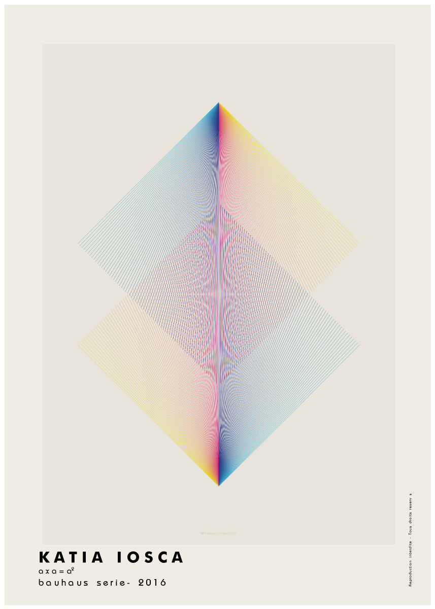 Art Poster print - impression affiche d'exposition - Affiche d'artiste Katia Iosca Bauhaus