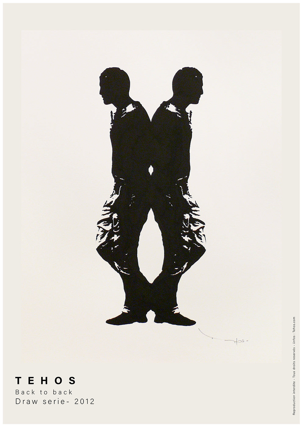 Tehos Art Poster print - impression affiche d'exposition affiche artiste - Back to back