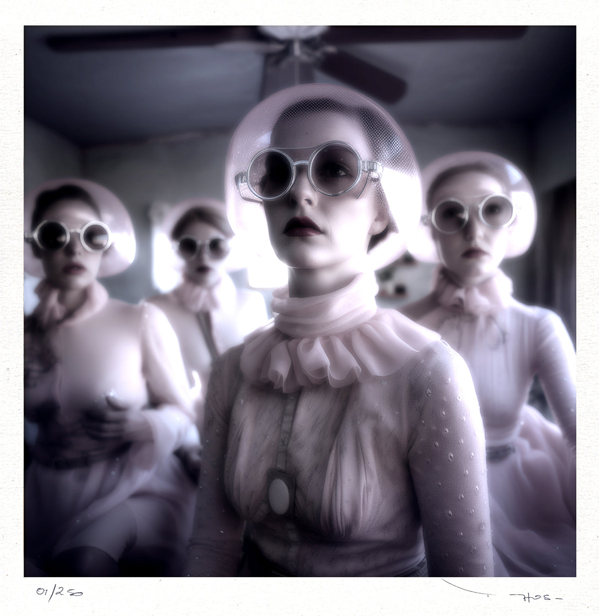 Tehos - Four women in a room - limited edition numbered, signed