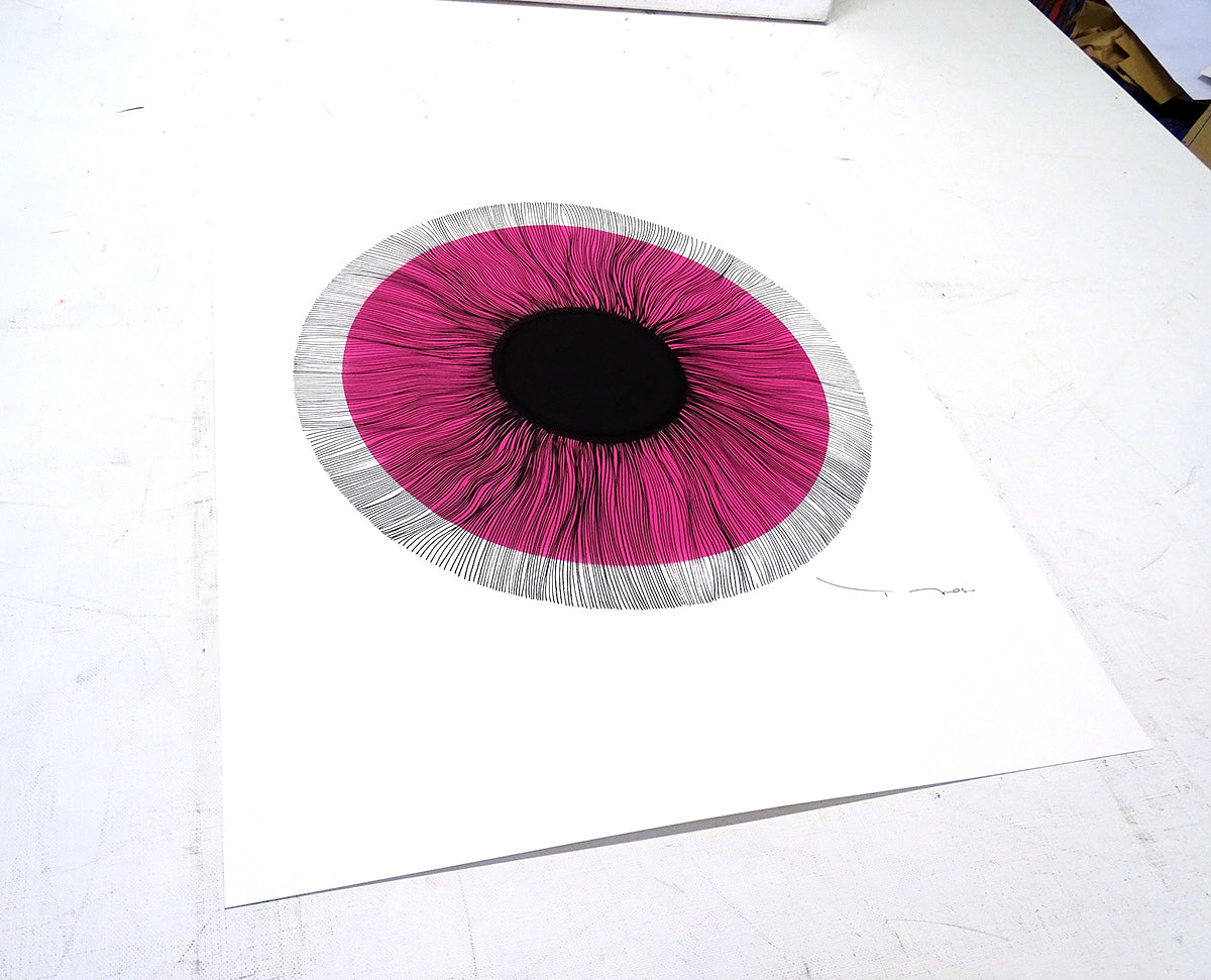 Tehos - Black eye 2024-C01 original signed drawing