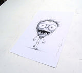 The Big fat boy - Original draw on art paper - Little monster V01