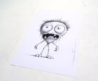 The Big fat boy - Original draw on art paper - Little monster V02
