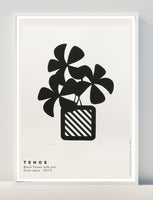 Tehos Art Poster print - impression affiche d'exposition affiche artiste - Black flowers V2