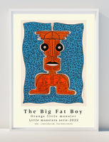 Stampa artistica di The Big Fat Boy, poster della mostra, poster dell'artista, piccolo mostro arancione