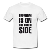 Tehos - Freedom is on the other side black Men's T-Shirt - white
